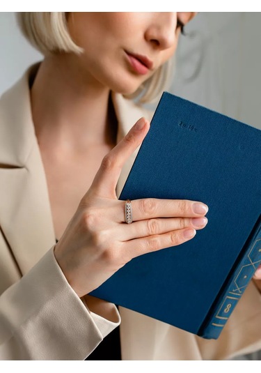 Lamponi 925 Ayar Gümüş Taşlı Yaldızlı Nikah Yüzüğü 203735669 Altın