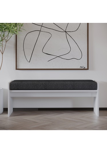 Pearl Bench Modern Tasarım Antre, Mutfak, Yatak Odası, Balkon Oturma Bankı, Kolay Kurulum Beyaz