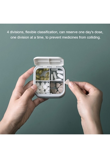 Sones İlaç Paketleme Kutusu Taşınabilir Taşınabilir Saklama Kutusu Küçük İlaç Kutusu Pembe