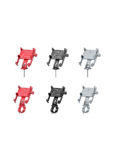 Pazly Dayanıklı Johorse Cep Telefonu Tutucu, Motosiklet/gidon Bağlı, Siyah Gövde, 5-10 Cm Genişlik, Su Paslanmaz Çok Renkli