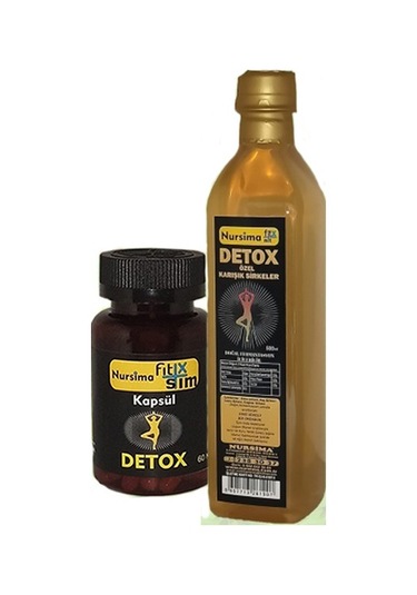 Nursima Fit X Nit Sirke 500 ML +  Fit X Slim 60 Kapsül Detox Seti