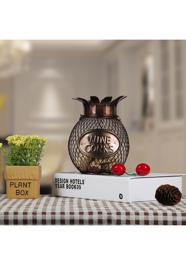 Tooarts Ananas Şarap Mantarı Konteyner El Sanatları Ev Dekorasyon Süslemeleri Pratik El Sanatları