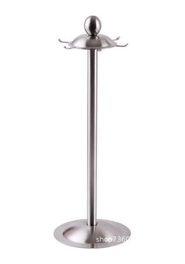 Paslanmaz Çelik Mutfak Eşyaları Tutucu Standı Raf Organizatör 360 Derece Dönen Carousel 6 Hooks Kaşık Dayanıklı Ve Amp Tencere Klipleri -