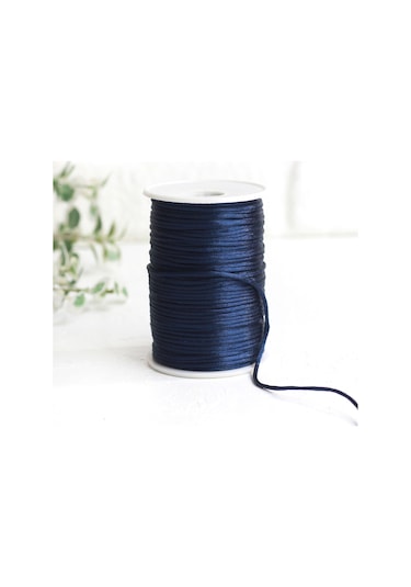 Lacivert floş ip (sıçan kuyruğu), 2 mm  5 metre lacivert