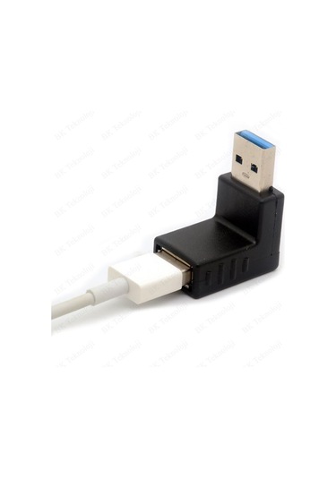 Usb 3.0 Yukarı Açılı Konnektör Erkek Dişi 90 Derece Uzatma Adaptö