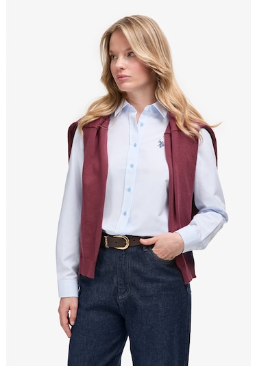 U.S. Polo Assn. U.s. Polo Assn. Kadın Açık Mavi Gömlek Basic 50324791-vr003 Acık Mavı