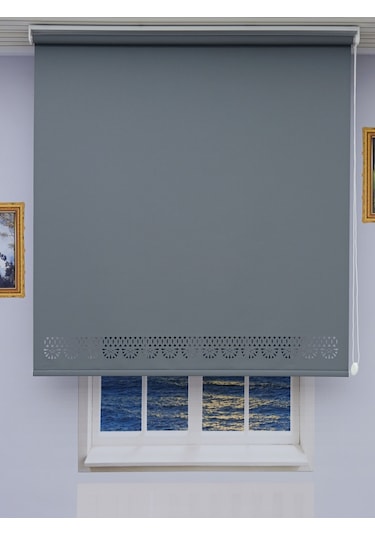 Lazer Stor Perde - İthal Mat Kalın Stor Koyu Gri