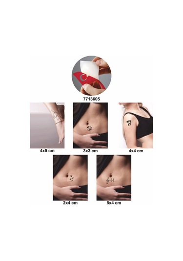 Müzikseverler 5 Li Set Geçici Dövme Kına Şablonu