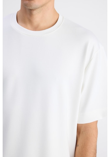 Twn Relaxed Fit Ekru Düz T-shirt 6ec146171622m Çok Renkli