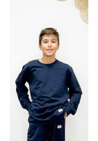 Divinus Erkek Çocuk Basic Sweatshirt Lacivert Lacivert