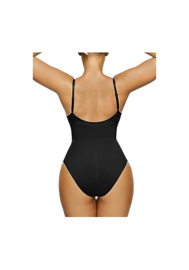 Mood Agenda Kadın İnce Askılı Çıtçıtlı Slip Body Korse Siyah