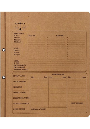Ful Color 05269 Lüks Avukat Büro Dosyası Karton A4 50 Adet - Kraft