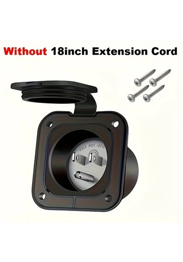 Xuweiwei Siyah 1pc 15a Us Erkek Fiş 125v Kilit Mekanizmalı Şarj Prizi Yüksek Kalite Bakır Yapı