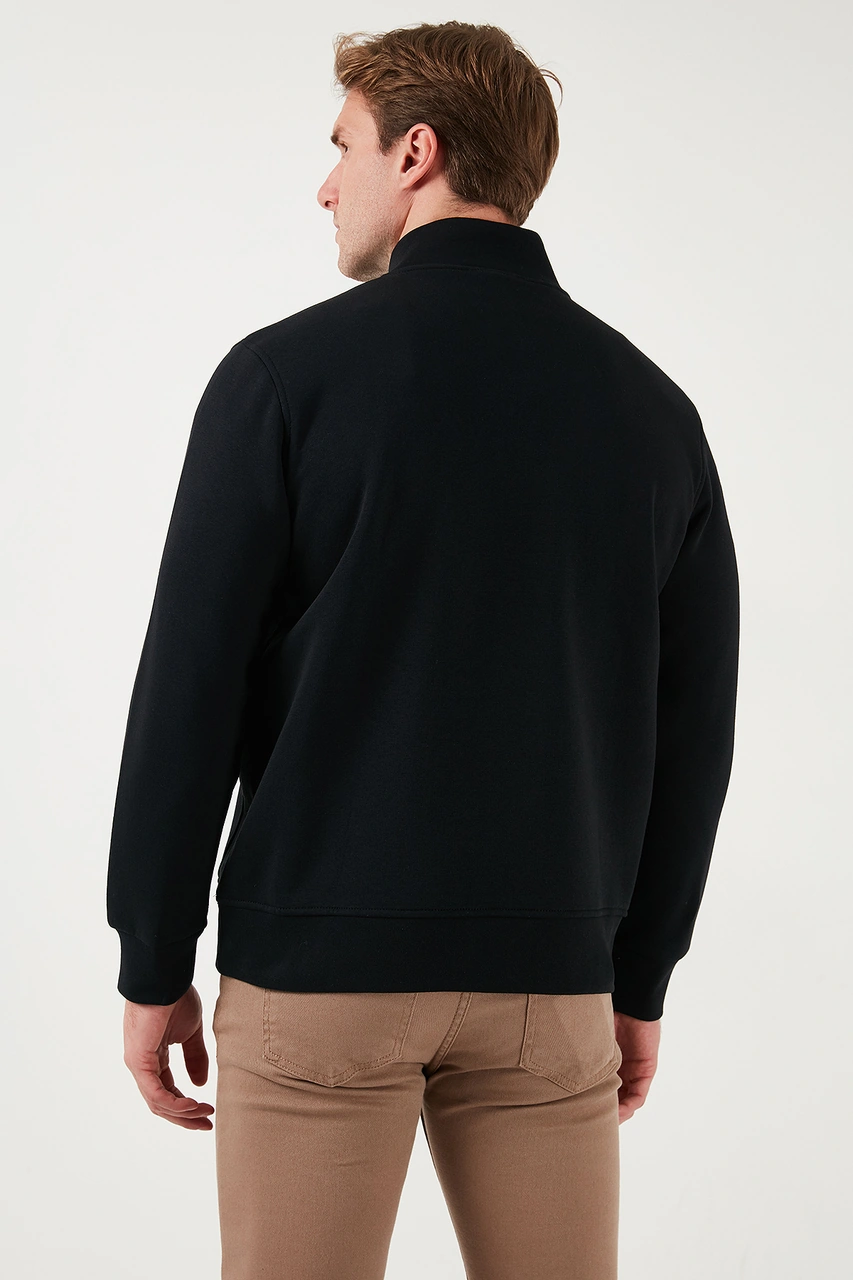 Buratti Pamuklu Regular Fit Dik Yaka 2'Li Paket Erkek Sweat 59052592S2 Indigo-Siyah