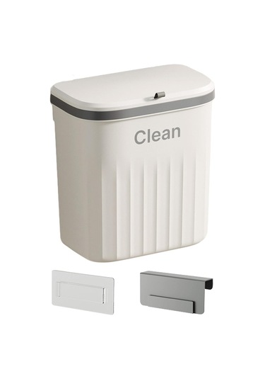 Suntek Magideal Duvara Monte Çöp Kutusu Mutfak Kamp Banyo Yurt Beyaz-12l Beyaz