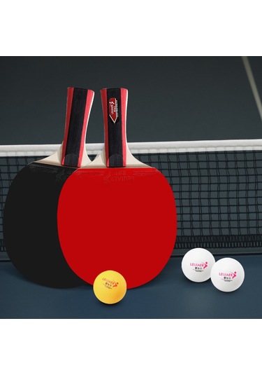 Ranyeek 2 Oyuncu Ping-pong Seti: 2 Raket + 3 Top + Çanta, 7 Katlı Ahşap Sap, Yumuşak Kauçuk Yüzey, Ev/spor Kulübü İçin Dayanıklı