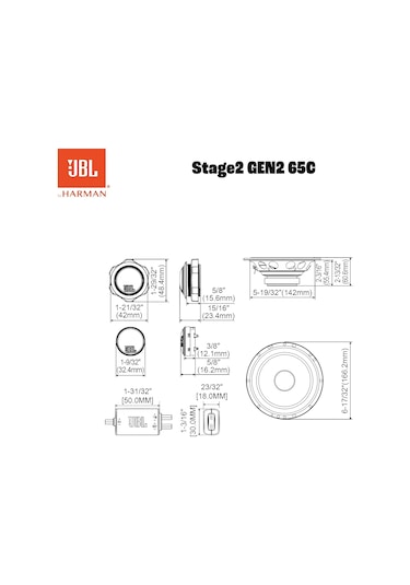 Jbl 16cm Component Hoparlör - Jbl Stage2 65c 16cm Mid Takımı - Jbl Komponent Hoparlör Seti