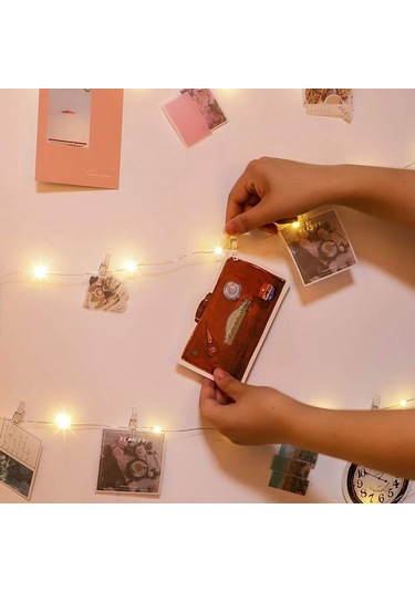 5m 10m Led Fotoğraf Klip Dize Işık Peri Işıklar Noel Çelenk Ev Duvar Partisi Kamp Yeni Yıl Saçak Dekorasyon 5m 50led Sıcak Beyaz