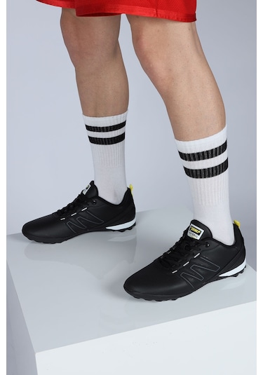 Jump 29112 Siyah Halı Saha Krampon Futbol Ayakkabısı Beyaz - Siyah