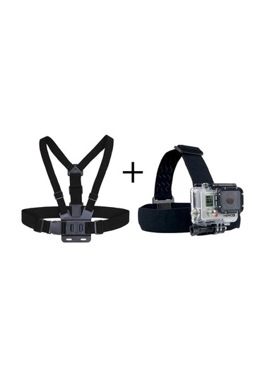 Fimtech Tüm Aksiyon Kameralara Uyumlu Kafa Bandı Ve Göğüs Bandı Seti