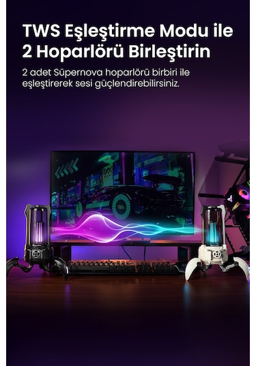 GravaStar Supernova Özel Seri Led Işıklı 25W Bluetooth Hoparlör
