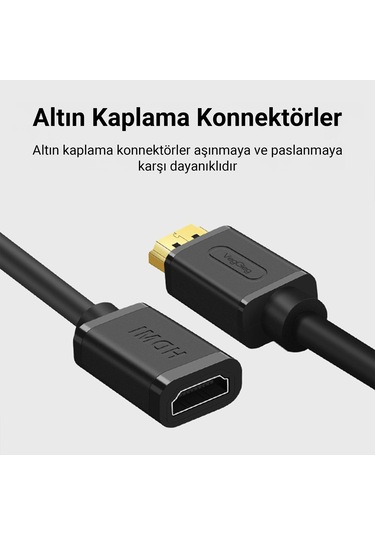 Veggieg 4k 60hz Dişi Erkek Hdmı 2.0 Uzatma Kablosu 1.5 Metre