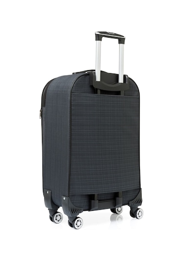 Oleets 8 Tekerli Su Geçirmez Ultra Kalite Kumaş Orta Boy Valiz Siyah