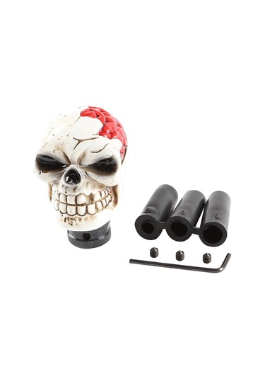 Suntek Manuel Kafatası Vites Değiştirme Topuzu Beyaz