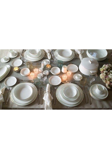 Koleksiyon Sufi   Yemek Takımı 132 Parça Platin
