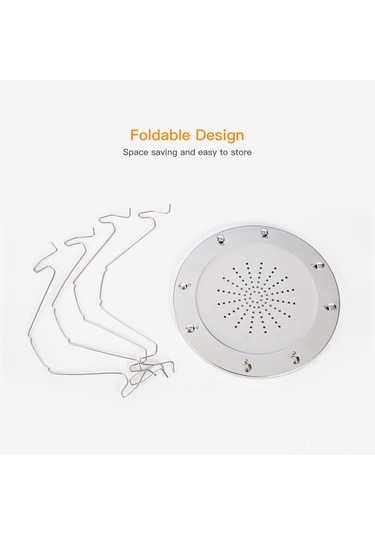 Springsun Katlanabilir Paslanmaz Çelik Ekmek Kızartma Makinesi - 4 Dilim - Kamp & Seyahat Gümüş