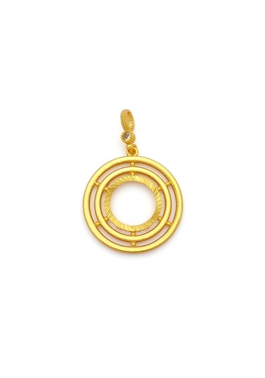 Altın Kaplama İmitasyon Ajda Model Çeyrek Çerçeve İçi Boş Kolye Ucu Tgr-733 Altın