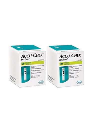 Accu Chek İnstant Ölçüm Stribi 2 Kutu - 100 Adet Eker Ölçüm Çubu