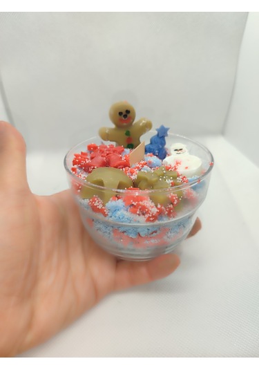 Kardan Adam Ve Kurabiye Adam Yılbaşı Temalı Mum