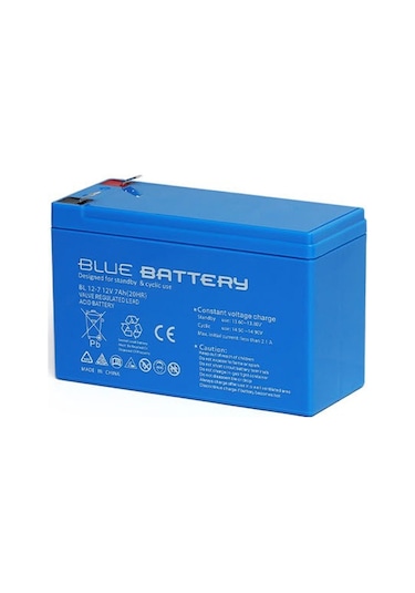Bluebattery 12v 7ah Kuru Tip Bakımsız Akü