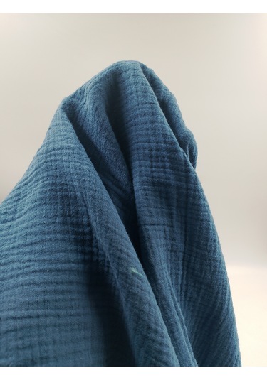 Lüks Müslin Kumaş Indigo