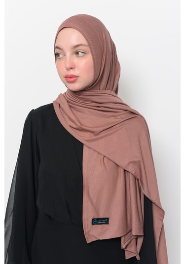 Hazır Pratik Geçmeli Lüks Düz Penye Şal Çapraz Hizalı Toprak