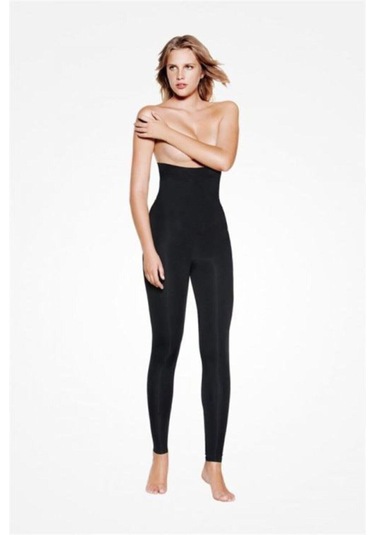 Kadın Siyah İki Beden İnceltici Korse Tayt Siyah