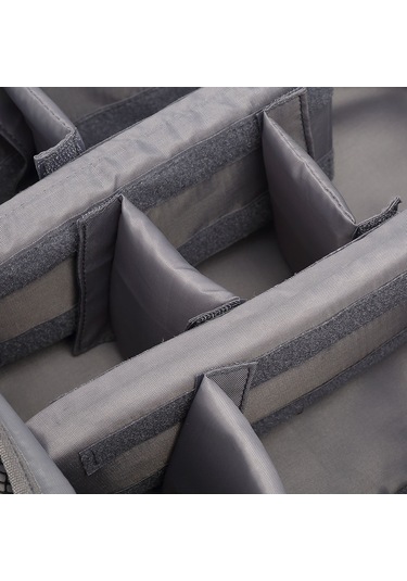 Maiyame Dış Mekan Ve Seyahat İçin Su Geçirmez Poliester Fotoğraf Makinesi Çantası, Aksesuar Ve Çeşitli Eşyaları Saklama Özelliği, Gri Renk