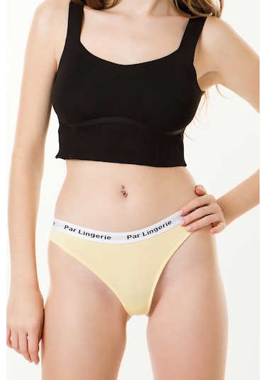Parlingerie Kadın String Tanga Sarı