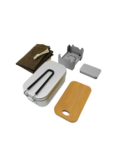 Kamp Alkol Soba Öğle Yemeği Kutusu Seti Kamp Yürüyüş Pişirme Tarzı A Için Katlanır Soba Çok Renkli