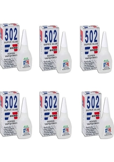 6 Adet 502 Süper Yapıştırıcı Anında Saniye Kuruma Japon 20g Hızlı Güçlü Yapışkan Ofis Malzemeleri Deri Cam Metal Çok Dayanıklı