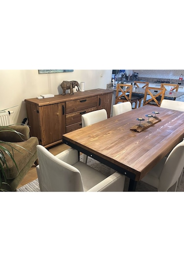 Deryawood Doğal Ahşap Yemek Masası-80x140