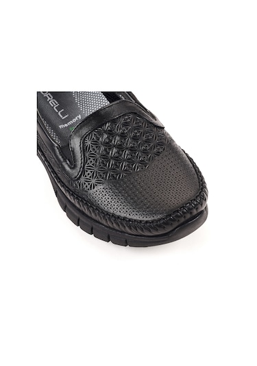Forelli 29413 Eterna-G Siyah Kadın Comfort Deri Ayakkabı Siyah