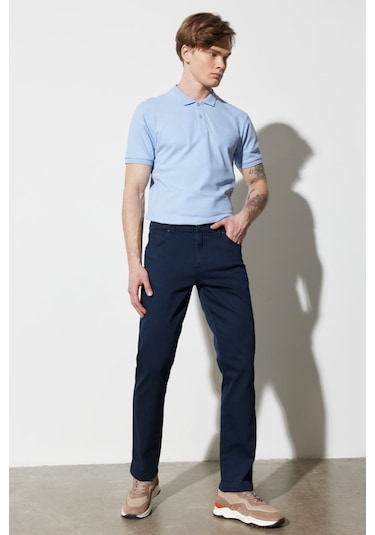 Wrangler Erkek Texas Slim Fit Dar Kesim Normal Bel Esnek Pantolon 673w12s004 Lacivert