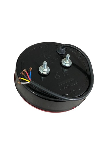 12v Stop Lambası Yuvarlak Ledli 3 Fonksiyonlu Kırmızı-beyaz 140 60 Mm