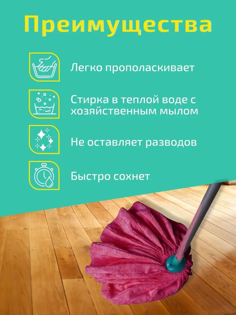 Saddom Mikrofiber Mop Başlığı Yapışkanlı Sünger Etek 83257927