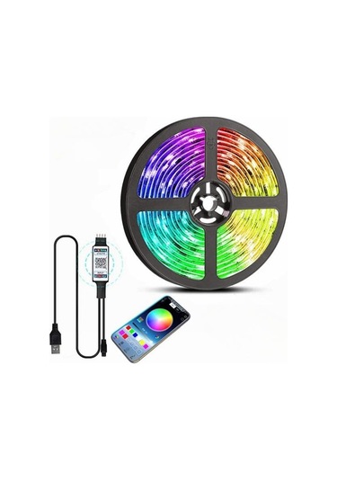 App Kontrollü Ve 44key Uzaktan Kumandalı 5050rgb Parti Atmosferi Işıkları -15m