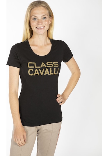 ROBERTO CAVALLI  Kadın T'shirt RRC6002L Siyah