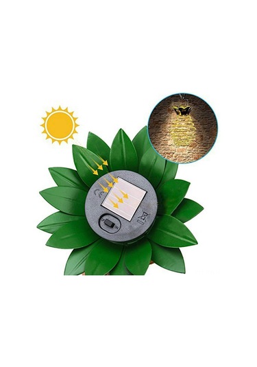 Tenfowee Güneş Enerjili Ananas Şeklinde 24 Led'li Bahçe Aydınlatma Lambası 2'li Paket