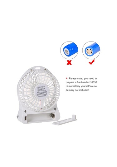 Fortunelane Usb El Fani Masaüstü Ofis Dışarıda Kullanıma Uygun 3 Hızlı Regülasyonlu Yeşil Led Işıklı Taşınabilir Fan